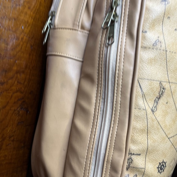 Vtg. World Map Wine/Picnic Case,2Person "Picnic Time"70's Retro Wine Tote - Picture 6 of 9